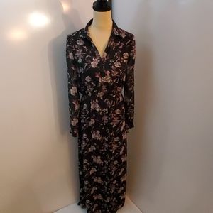 Victoria Secret Black Floral Long Dress